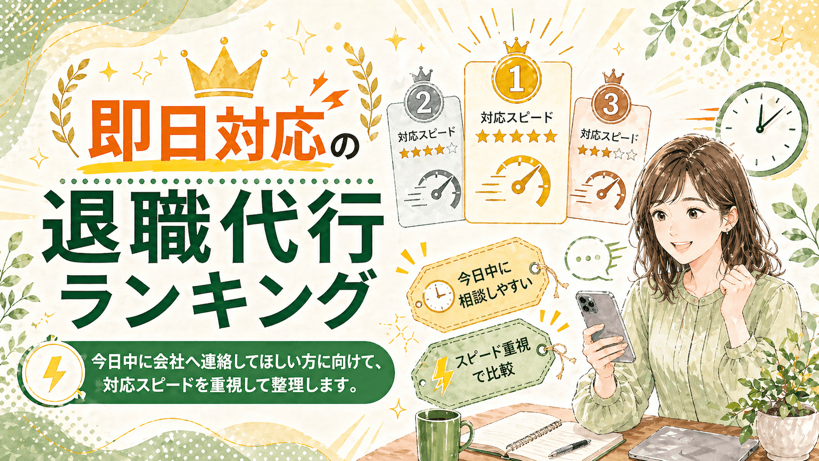即日対応の退職代行おすすめ比較